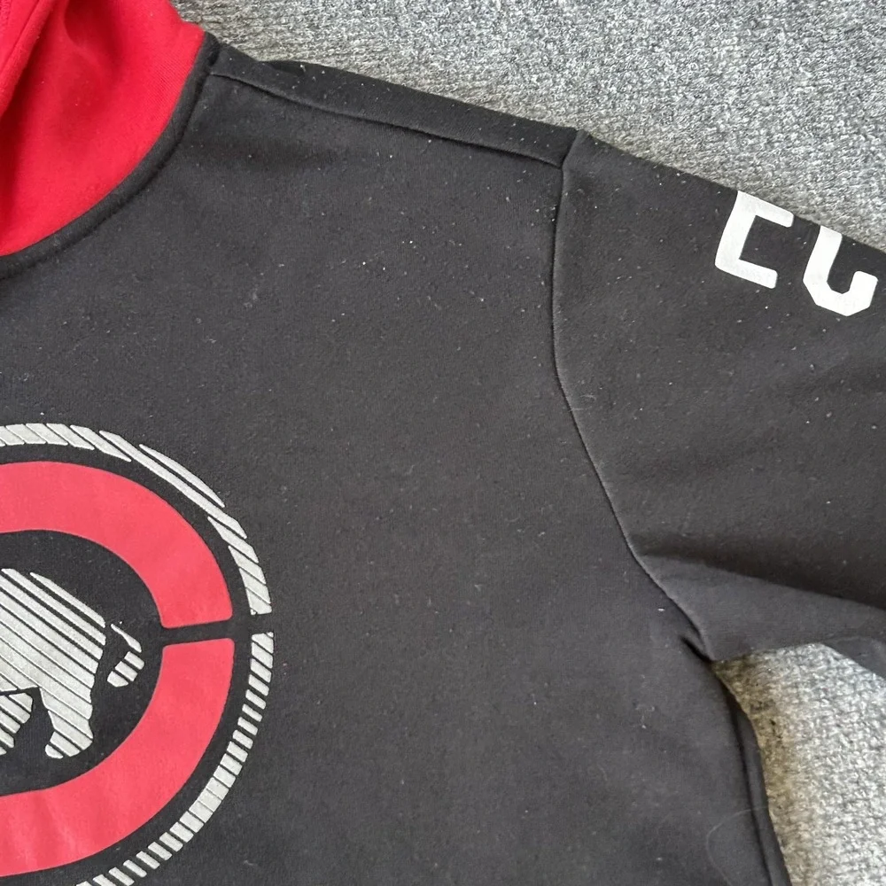 Ecko Unltd Hoodie Mens Large Red Rhino Logo Full Zip Sweatshirt‎ Fleece Hip Hop